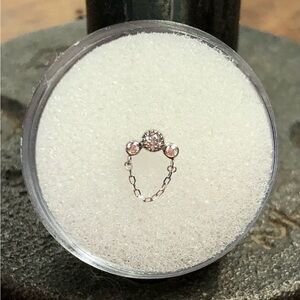 ❌SOLD❌ Buddha Jewelry Halston CZ + Chain White Gold Threadless End